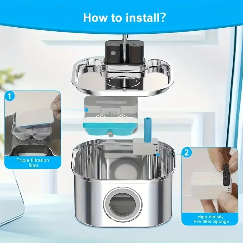 Pettimal 3psc pet drinking fountain filter